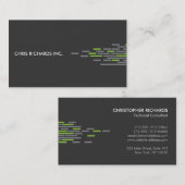 Technisch patroon in grijs visitekaartje (Voorkant / Achterkant)