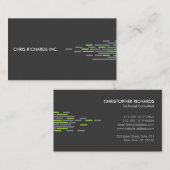 Technisch patroon in grijs visitekaartje (Voorkant / Achterkant)