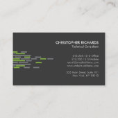 Technisch patroon in grijs visitekaartje (Achterkant)