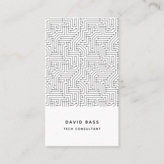 Technisch patroon van de elektronicaschakeling van visitekaartje (Voorkant)