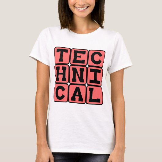 Technisch, regels voor techniek t-shirt (Voorkant)