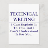 Technisch schrijven.. Leg uit dat u het niet begri Briefkaart (Voorkant)