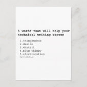 Technisch schrijver briefkaart (Voorkant)