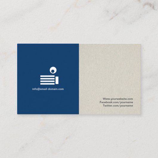 Technisch schrijver - Eenvoudig elegant stijlvol Visitekaartje (Achterkant)