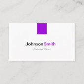 Technisch schrijver - Eenvoudig Paars Violet Visitekaartje (Voorkant)