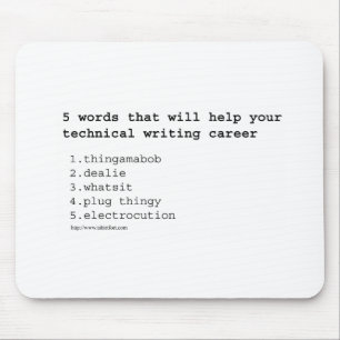 Technisch schrijver muismat