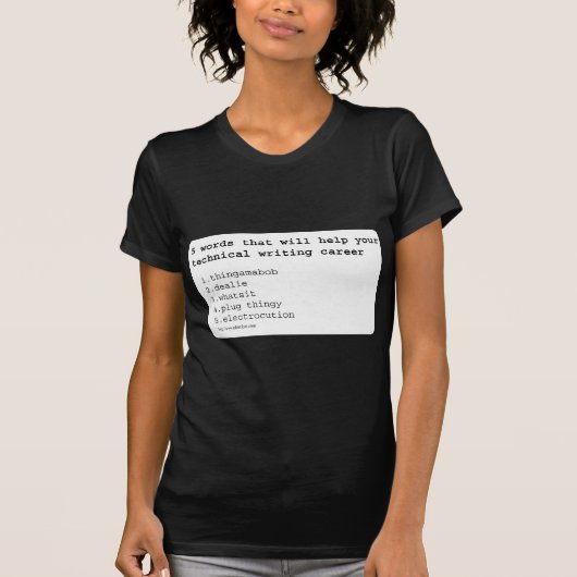 Technisch schrijver t-shirt (Voorkant)