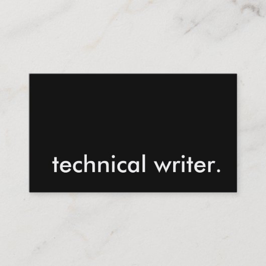 technisch schrijver. visitekaartje (Voorkant)