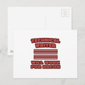 Technisch schrijver.. Werkt voor Bacon Briefkaart (Voorkant / Achterkant)