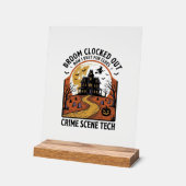 Technisch T-shirt Plaats Misdaad Grappig Halloween Acryl Bord (Hoek)