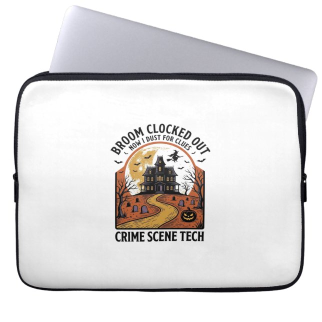 Technisch T-shirt Plaats Misdaad Grappig Halloween Laptop Sleeve (Voorkant)