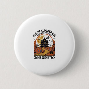 Technisch T-Shirt Plaats Misdaad Grappig Halloween Ronde Button 5,7 Cm