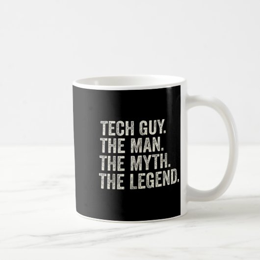 Technisch vent de man de mythe de legende grappige koffiemok (Rechts)