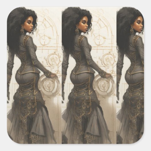 Technisch zwaar vierkante sticker (Voorkant)