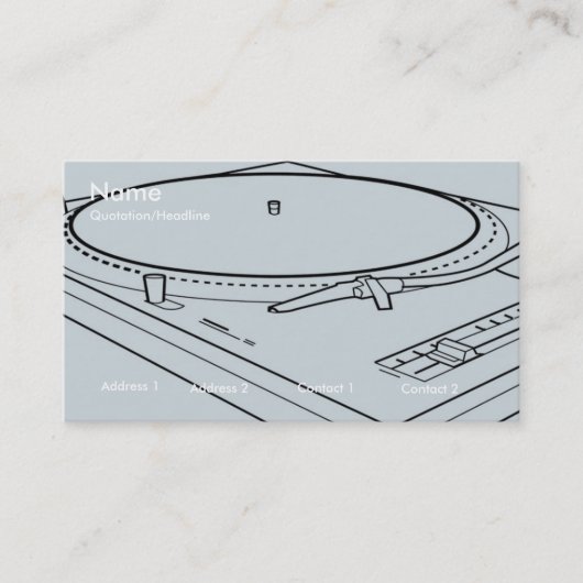 Technische 1200-kaart visitekaartje (Voorkant)