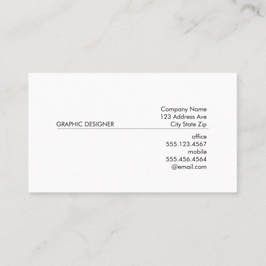 Technische achtergrond visitekaartje (Achterkant)