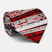 Technische afbraak - zwart, wit en rood stropdas (Opgerold)