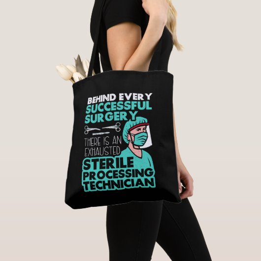Technische appreciatie van steriele verwerkingstec tote bag (Dichtbij)