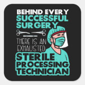 Technische appreciatie van steriele verwerkingstec vierkante sticker (Voorkant)