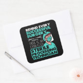 Technische appreciatie van steriele verwerkingstec vierkante sticker (Envelop)