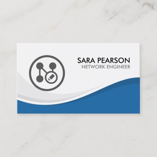 Technische computer van de netwerkingenieur visitekaartje (Voorkant)