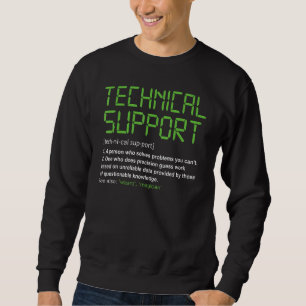 Technische definitie van technische ondersteuning trui