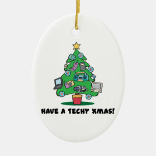 technische elektronica kerstboom keramisch ornament