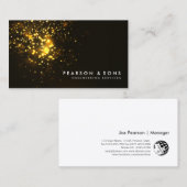 Technische Engineering Abstract Gouden Starburst Visitekaartje (Voorkant / Achterkant)