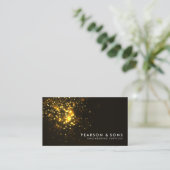 Technische Engineering Abstract Gouden Starburst Visitekaartje (Staand voorkant)