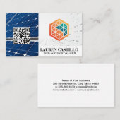 Technische geometrische Logo | Zonnepanelen Visitekaartje (Voorkant / Achterkant)