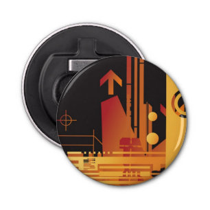 Technische halftone achtergrond 2 button flesopener