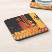 Technische halftone achtergrond 2 drankjes onderzetter (Linkerzijde)