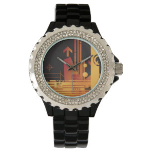 Technische halftone achtergrond 2 horloge