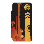 Technische halftone achtergrond 2 incipio iPhone portemonnee hoesje (Voorkant Agenda)