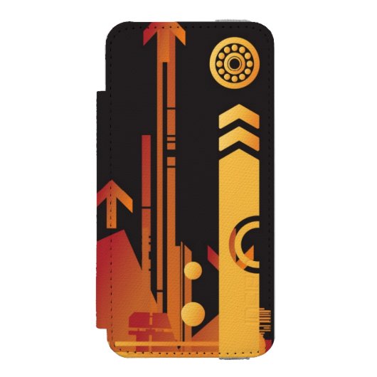 Technische halftone achtergrond 2 incipio iPhone portemonnee hoesje (Voorkant Agenda)