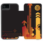 Technische halftone achtergrond 2 incipio iPhone portemonnee hoesje (Agenda Open)