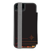 Technische halftone achtergrond 2 incipio iPhone portemonnee hoesje (Agenda Achterkant)