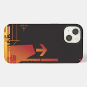 Technische halftone achtergrond 2 iPhone hoesje (Achterkant horizontaal)