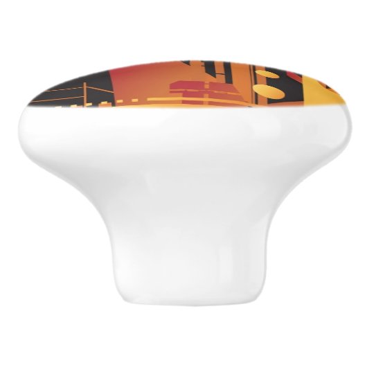 Technische halftone achtergrond 2 keramische knop (Zijkant)