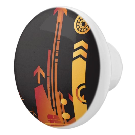 Technische halftone achtergrond 2 keramische knop (Rechts)