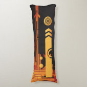 Technische halftone achtergrond 2 lichaamskussen (Voorkant Verticaal)