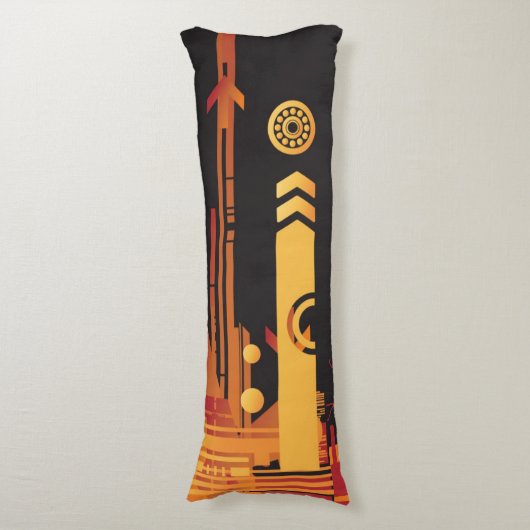 Technische halftone achtergrond 2 lichaamskussen (Voorkant Verticaal)