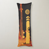 Technische halftone achtergrond 2 lichaamskussen (Achterkant (Verticaal))