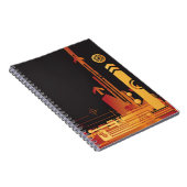 Technische halftone achtergrond 2 notitieboek (Rechterzijde)