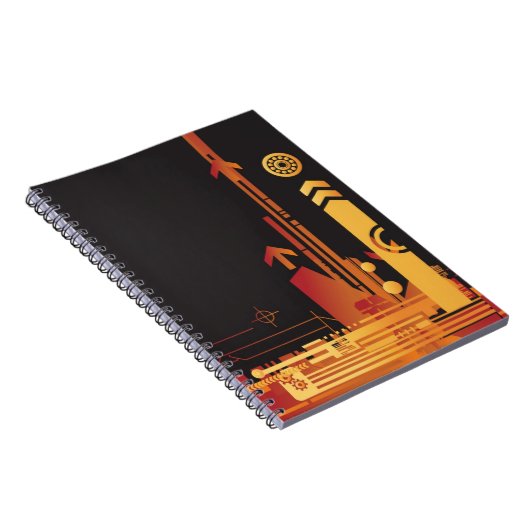 Technische halftone achtergrond 2 notitieboek (Rechterzijde)