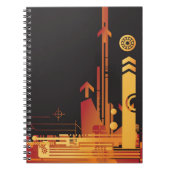 Technische halftone achtergrond 2 notitieboek (Voorkant)