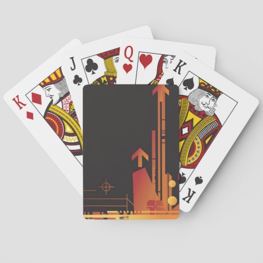 Technische halftone achtergrond 2 speelkaarten (Achterkant)