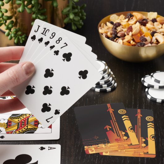 Technische halftone achtergrond 2 speelkaarten (Insitu)