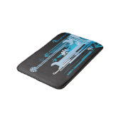 Technische halftone achtergrond 3 badmat (Gekanteld)