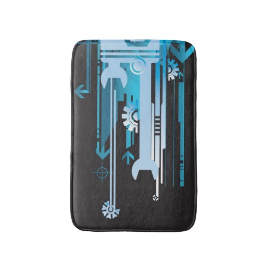 Technische halftone achtergrond 3 badmat (Voorkant Verticaal)